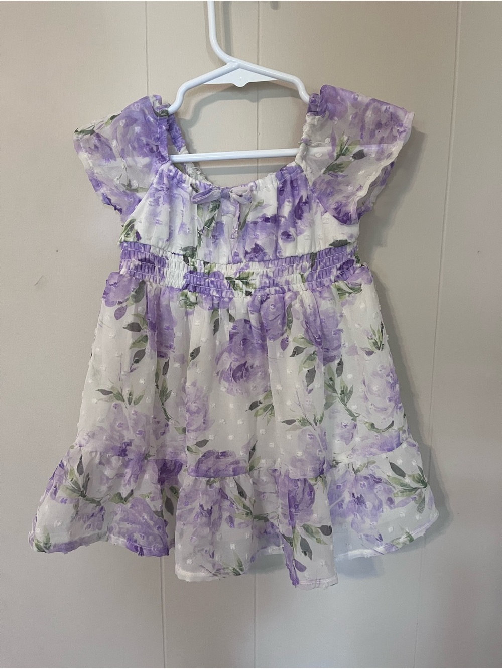 The Children's Place Lavender Floral Ruffle Dress